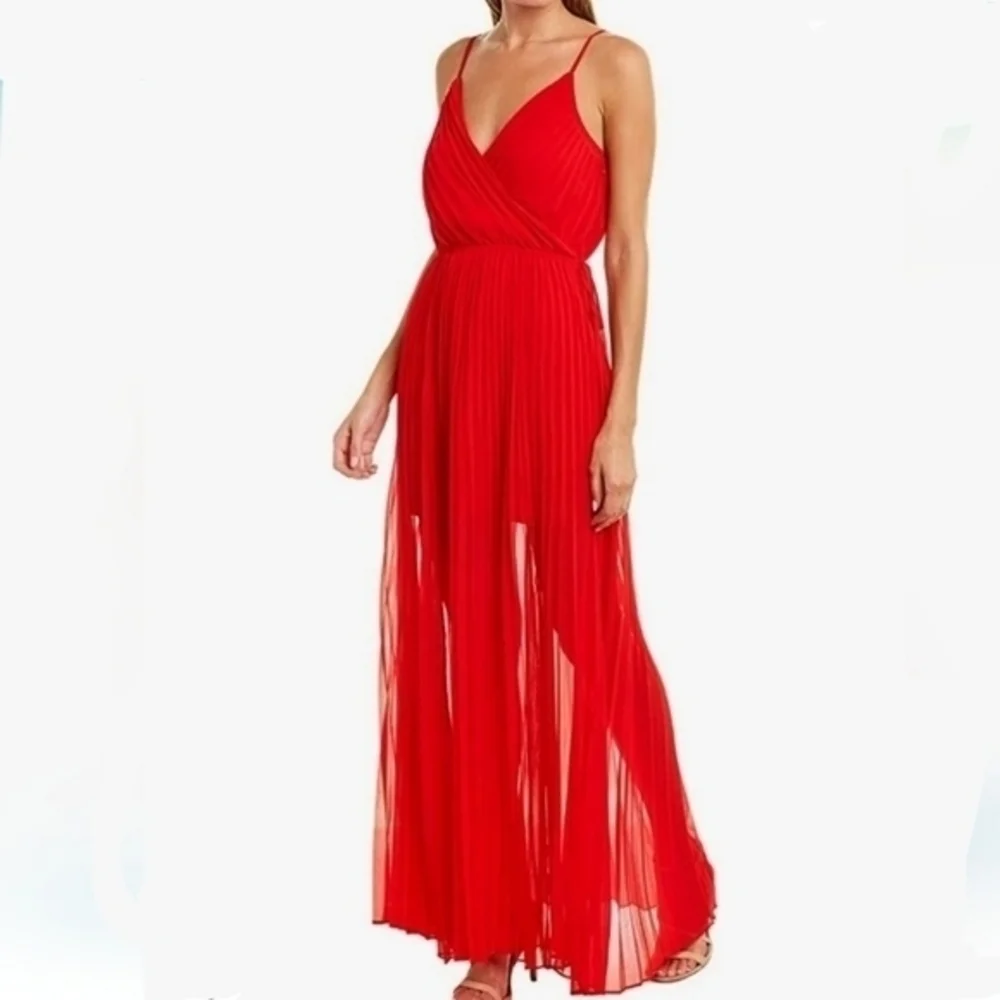 ali and jay pleated dress ALI & JAY | Dresses | Ali And Jay Pleated Maxi Dress Red Xs
